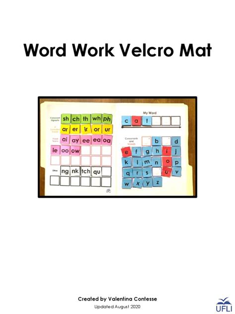 Use the <b>word</b> chain provided in each lesson plan to provide <b>words</b> for your students to encode and decode. . Ufli beginner word work mat